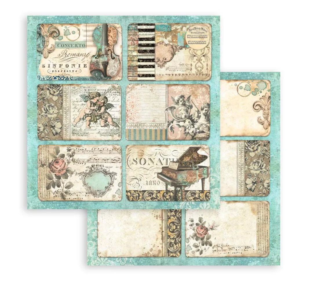 Stamperia Farb- & Motivblöcke|Scrapbooking>Scrapbooking Pad "Music"
