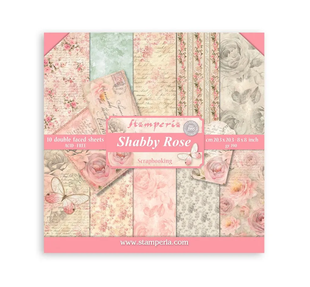 Stamperia Farb- & Motivblöcke|Scrapbooking>Scrapbooking Pad "Shabby Rose"