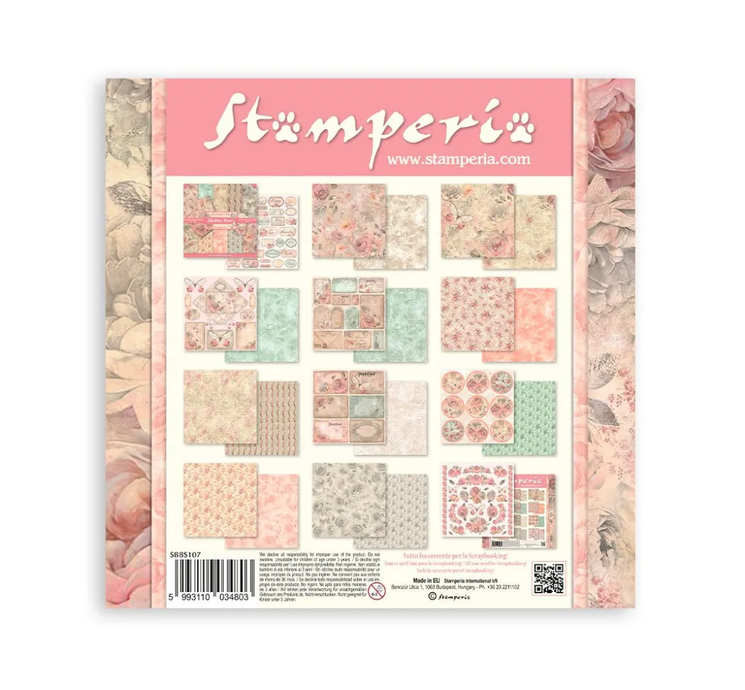 Stamperia Farb- & Motivblöcke|Scrapbooking>Scrapbooking Pad "Shabby Rose"