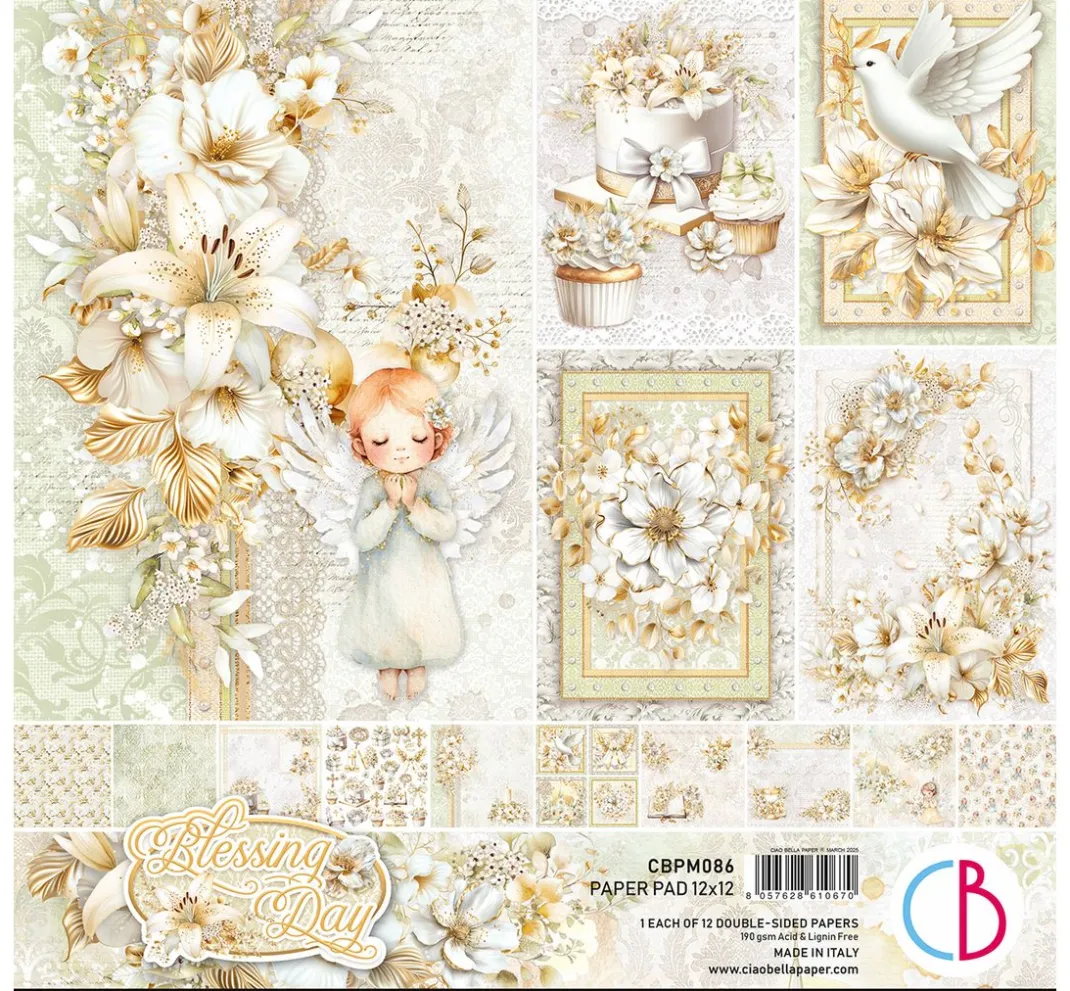 Ciao Bella Farb- & Motivblöcke|Scrapbooking>Scrapbook-Papier "Blessing Day"