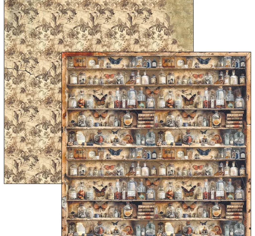 Ciao Bella Farb- & Motivblöcke|Scrapbooking>Scrapbook-Papier "Cabinet of Curiosities"