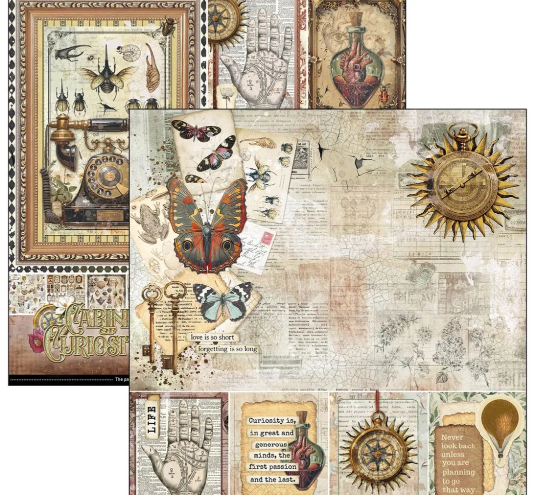 Ciao Bella Farb- & Motivblöcke|Scrapbooking>Scrapbook-Papier "Cabinet of Curiosities"