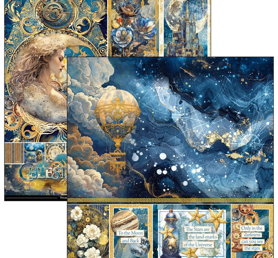 Ciao Bella Farb- & Motivblöcke|Scrapbooking>Scrapbook-Papier "Celestial"