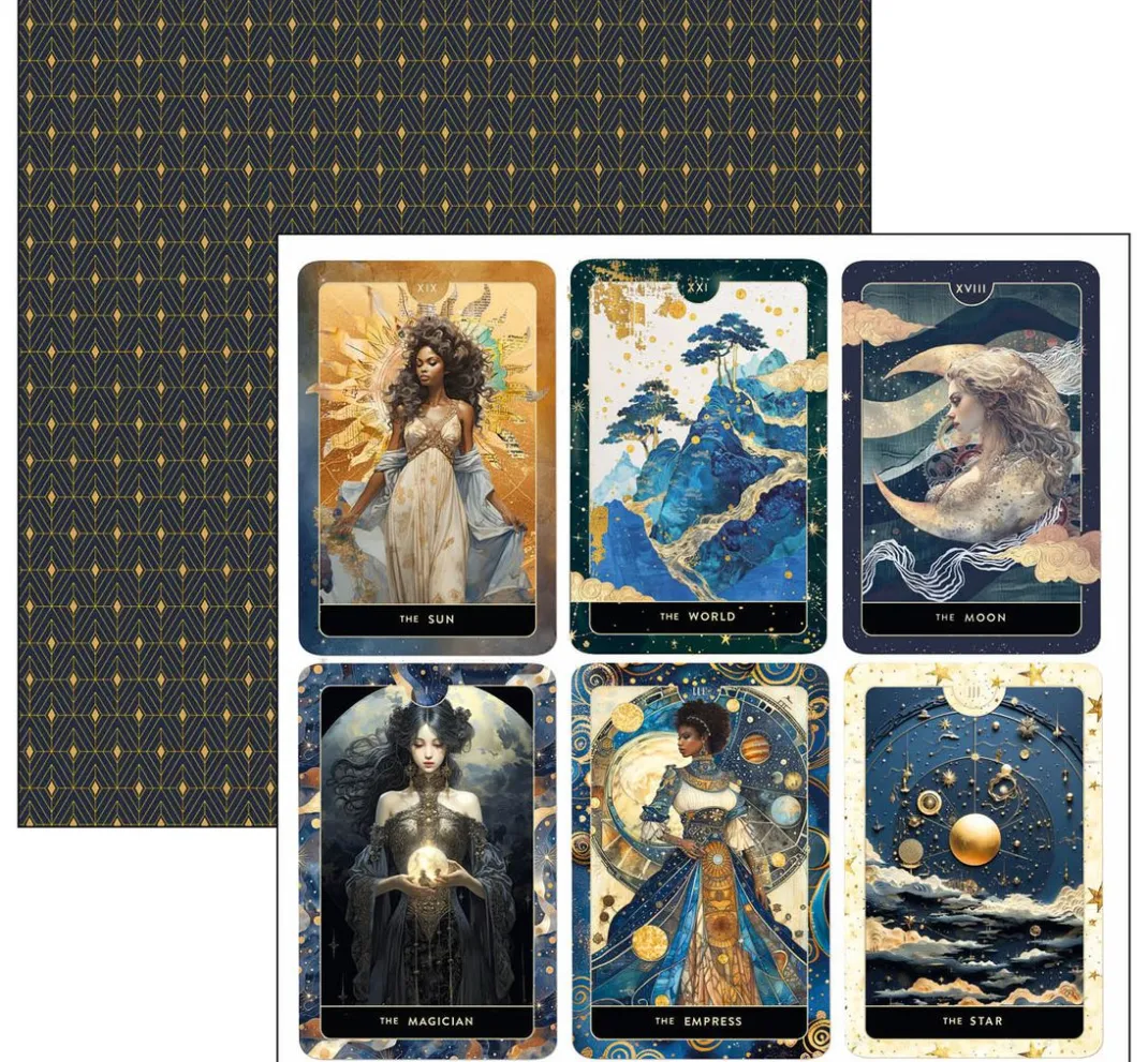 Ciao Bella Farb- & Motivblöcke|Scrapbooking>Scrapbook-Papier "Celestial"