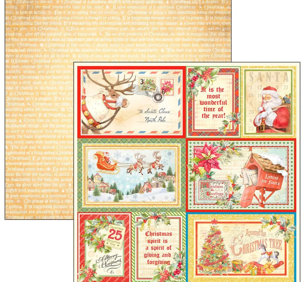 Kinder Ciao Bella Papier|Farb- & Motivblöcke>Scrapbook-Papier "Dear Santa"