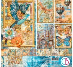 Ciao Bella Farb- & Motivblöcke|Scrapbooking>Scrapbook-Papier "Esprit de Voyage"
