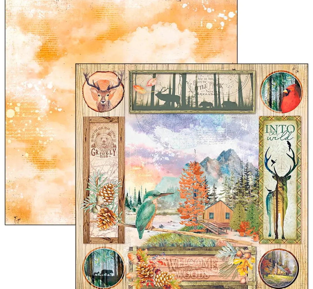 Kinder Ciao Bella Papier|Farb- & Motivblöcke>Scrapbook-Papier "Into the Wild"
