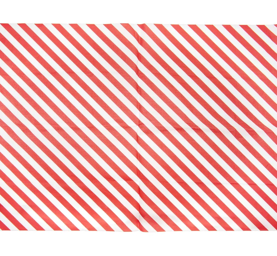 Rico Design Seidenpapier & Strohseide>Seidenpapier "Streifen Rot/Weiß"