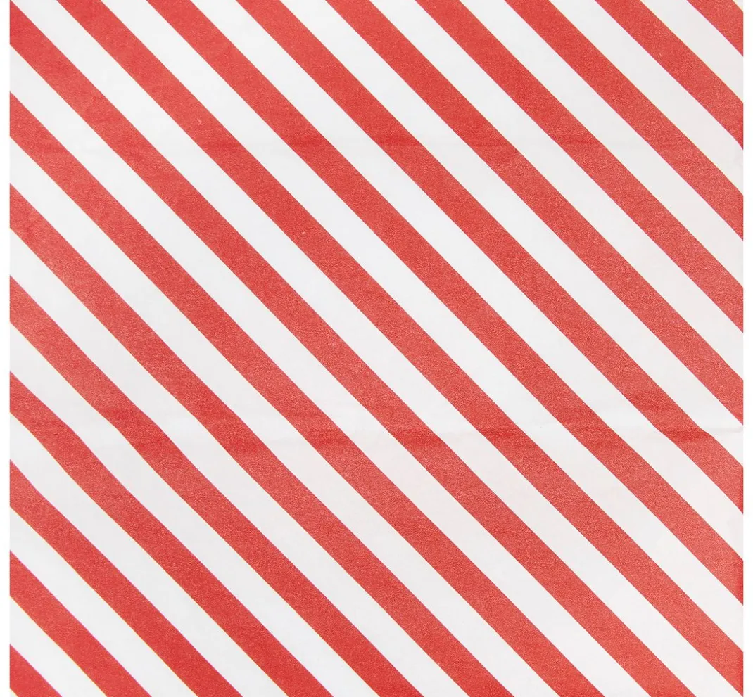 Rico Design Seidenpapier & Strohseide>Seidenpapier "Streifen Rot/Weiß"