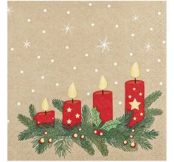 HOME FASHION Weihnachten|Serviettentechnik>Serviette "Advent Lights"