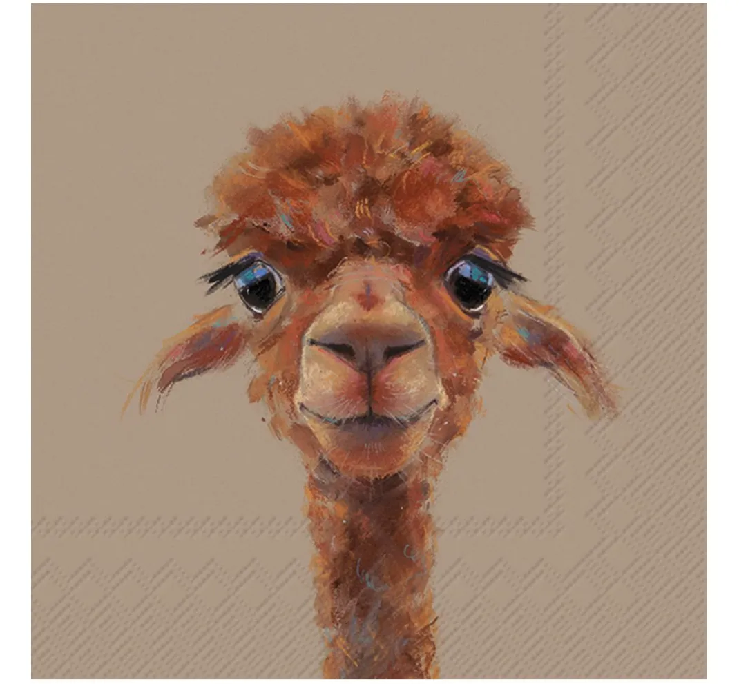IHR Serviettentechnik|Alltäglich>Serviette "Alpaca Fernando"