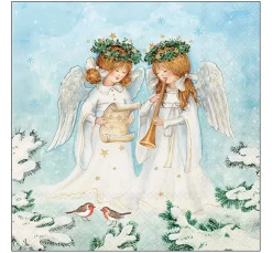 Ambiente Weihnachten|Serviettentechnik>Serviette "Angel Musicians"