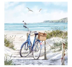 Ambiente Maritim|Serviettentechnik>Serviette "Auszeit am Strand"