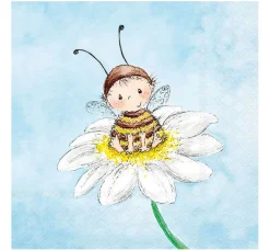 Ambiente Frühling|Serviettentechnik>Serviette "Bee Child"