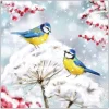 Ambiente Winter|Serviettentechnik>Serviette "Birds In The Snow"