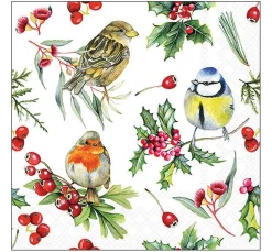 Ambiente Winter|Serviettentechnik>Serviette "Birds in Winter"