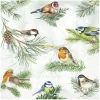 IHR Winter|Serviettentechnik>Serviette "Birds on Branch"