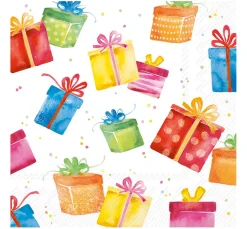 IHR Anlässe|Serviettentechnik>Serviette "Birthday Presents"