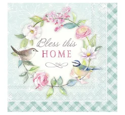 IHR Frühling|Serviettentechnik>Serviette "Bless this home"
