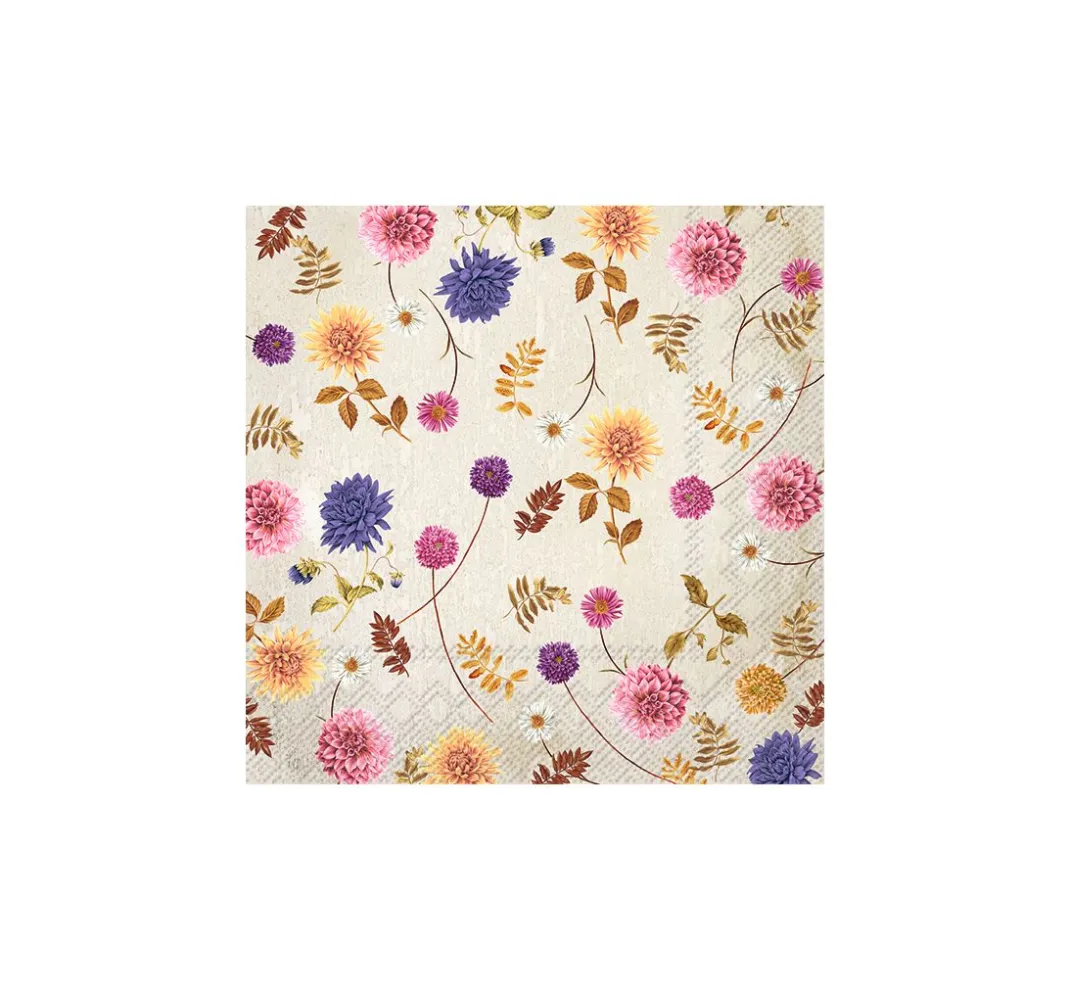 IHR Herbst|Serviettentechnik>Serviette "Blumenvielfalt"