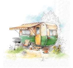 IHR Serviettentechnik|Sommer>Serviette "Camping"