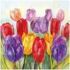 Ambiente Frühling|Serviettentechnik>Serviette "Colourful Tulips"