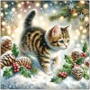 Ambiente Winter|Serviettentechnik>Serviette "Cute Cat In The Snow"
