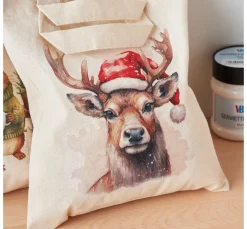 Ambiente Weihnachten|Serviettentechnik>Serviette "Deer With Santa Hat"