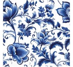 Ambiente Serviettentechnik|Alltäglich>Serviette "Delft blue Florals"