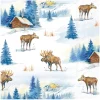 IHR Winter|Serviettentechnik>Serviette "Elche im Winter"