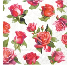 IHR Sommer|Anlässe>Serviette "Elegant Roses"