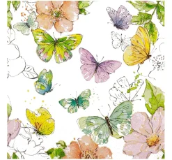 HOME FASHION Frühling|Serviettentechnik>Serviette "Enchanted Butterflies"