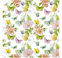 HOME FASHION Frühling|Serviettentechnik>Serviette "Enchanted Butterflies"
