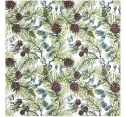 HOME FASHION Winter|Serviettentechnik>Serviette "Eucalyptus and Pine"