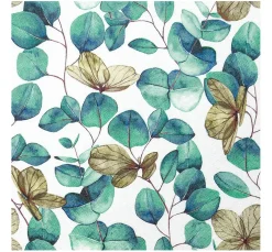 HOME FASHION Frühling|Serviettentechnik>Serviette "Eukalyptusblätter"