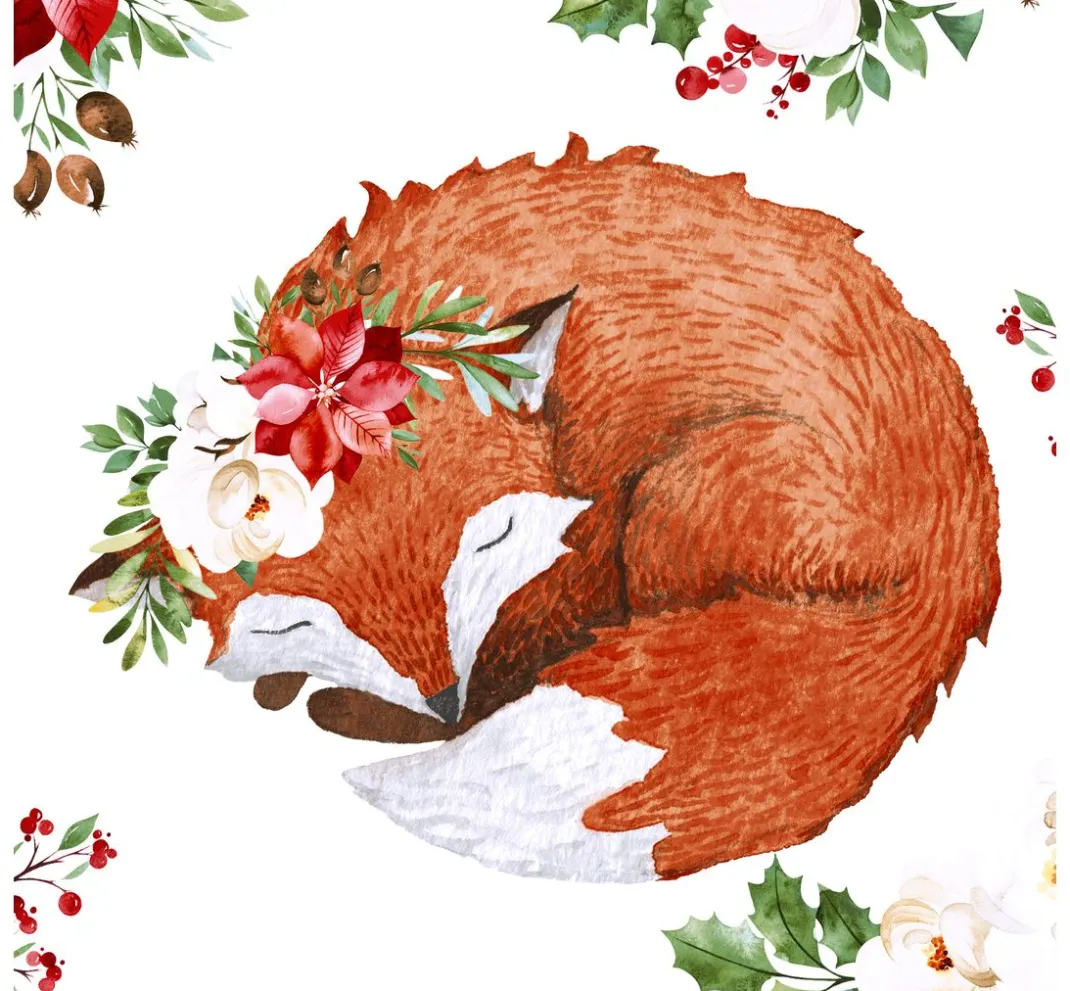 Paper+Design Herbst|Serviettentechnik>Serviette "Floral Fox"