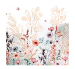 HOME FASHION Herbst|Serviettentechnik>Serviette "Flowers Natural"
