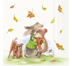 IHR Herbst|Serviettentechnik>Serviette "Friends forever"