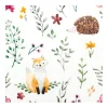 HOME FASHION Herbst|Serviettentechnik>Serviette "Fuchs und Igel"