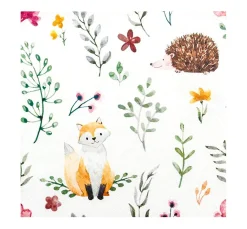 HOME FASHION Herbst|Serviettentechnik>Serviette "Fuchs und Igel"