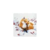 HOME FASHION Winter|Serviettentechnik>Serviette "Fuchsfamilie"