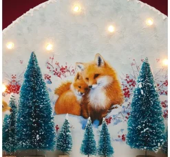 HOME FASHION Winter|Serviettentechnik>Serviette "Fuchsfamilie"