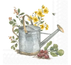 IHR Frühling|Serviettentechnik>Serviette "Gartengießkanne"