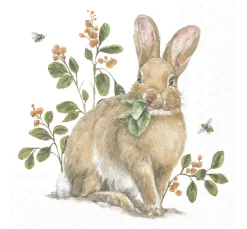 IHR Ostern|Serviettentechnik>Serviette "Gartenhase"