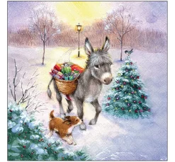 Ambiente Weihnachten|Serviettentechnik>Serviette "Gifts Delivery"