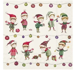 IHR Weihnachten|Serviettentechnik>Serviette "Gnome Fun"
