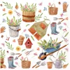 Ambiente Sommer|Serviettentechnik>Serviette "Happy Gardening"