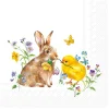 IHR Ostern|Frühling>Serviette "Hase & Küken"