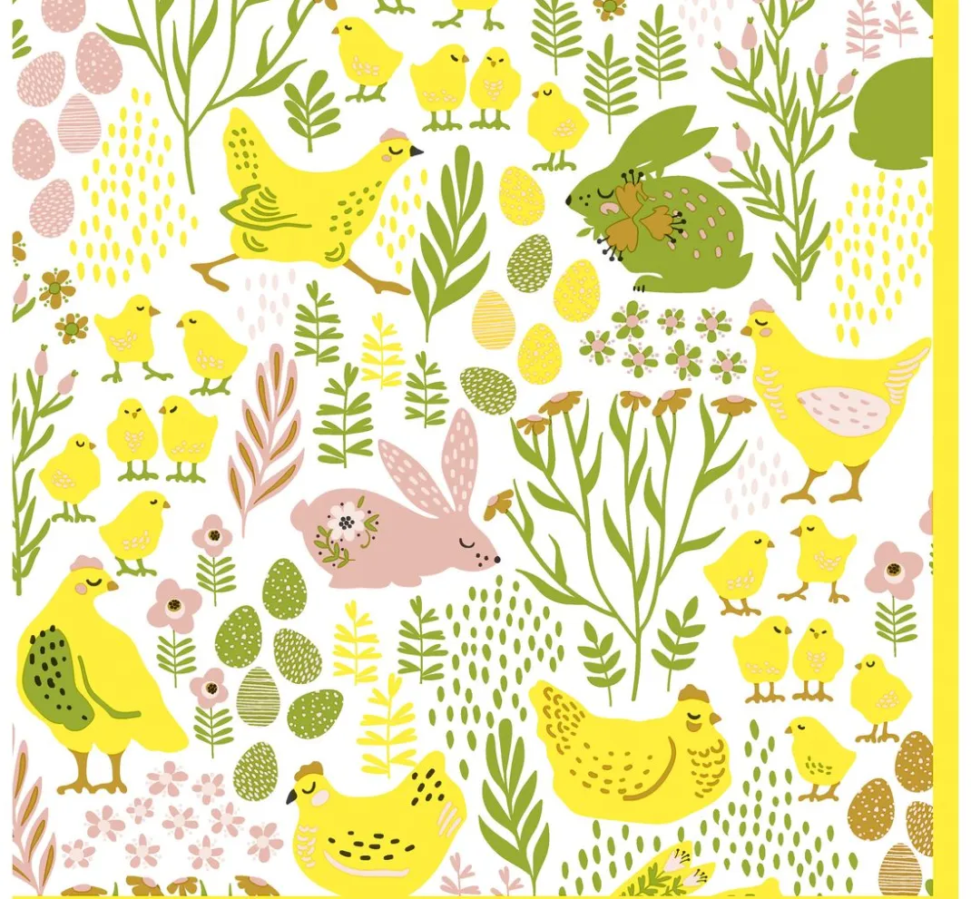 Paper+Design Ostern|Serviettentechnik>Serviette "Hasen & Küken"