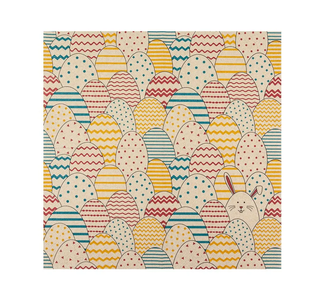 HOME FASHION Ostern|Serviettentechnik>Serviette "Hasenversteck"